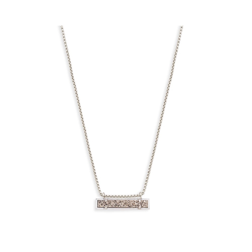 Leanor silver pendant in platinum drusy